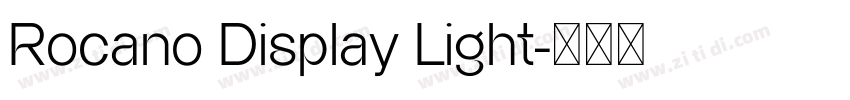 Rocano Display Light字体转换